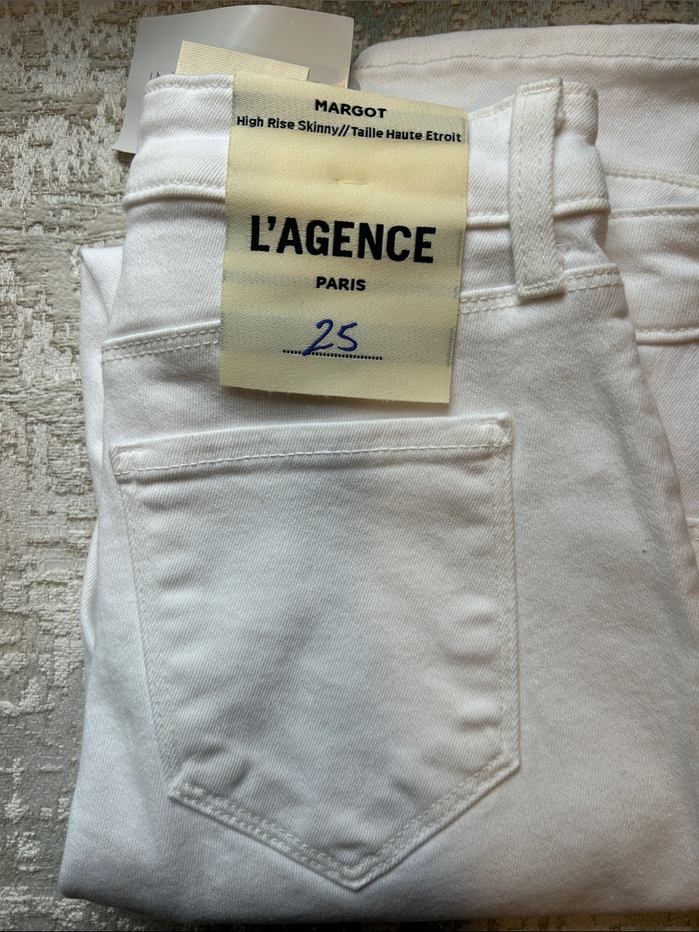 L'AGENCE White High-Rise Skinny Jeans